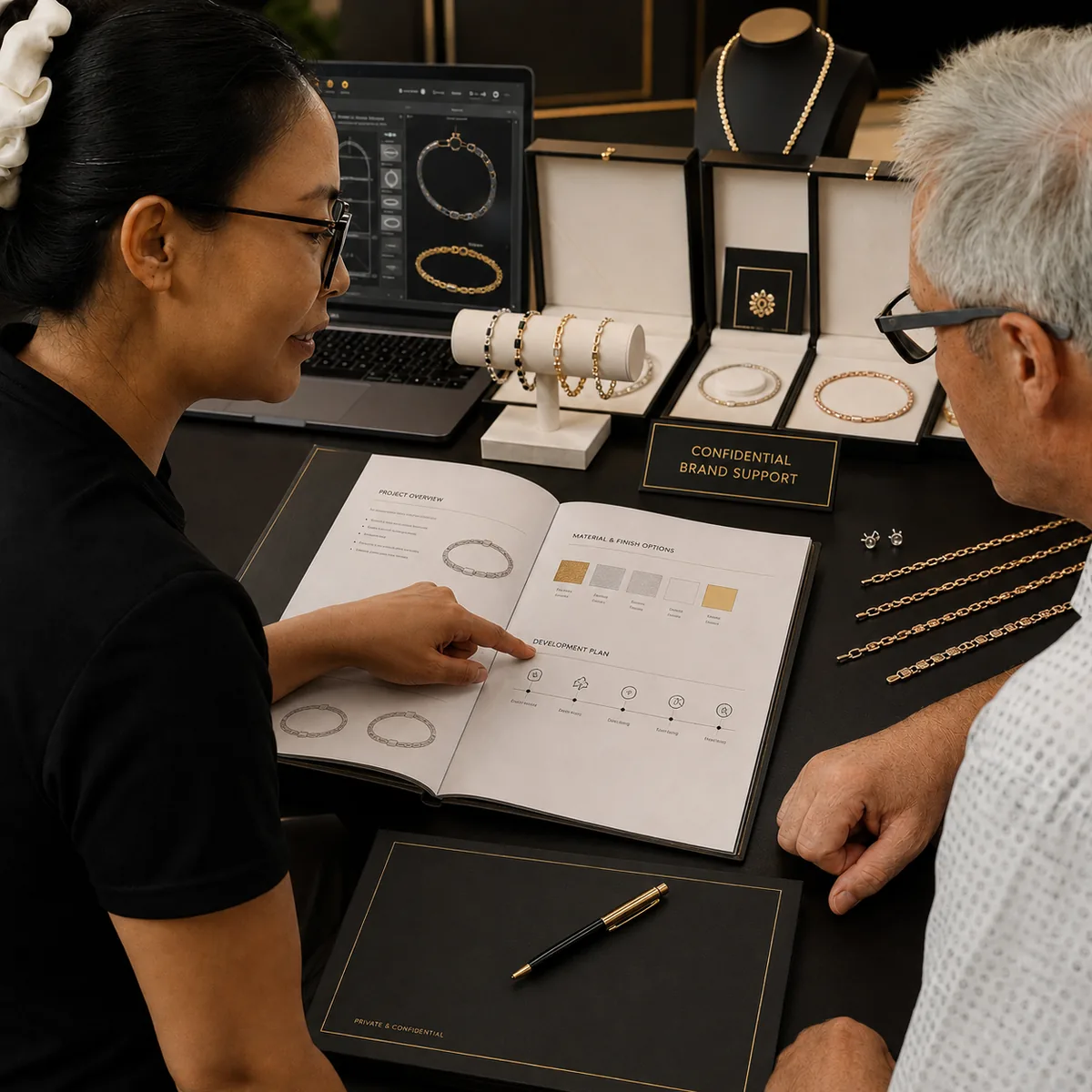 Confidential brand support for private label jewelry projects
