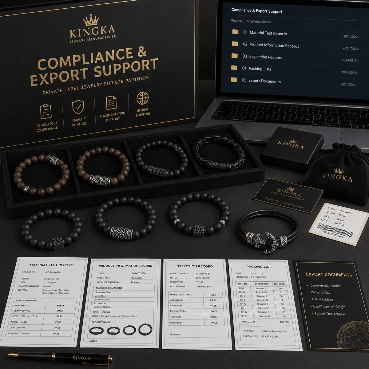 Compliance and export support for private label jewelry brands
