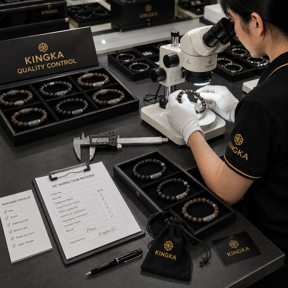 Private label stainless steel jewelry quality control inspection
